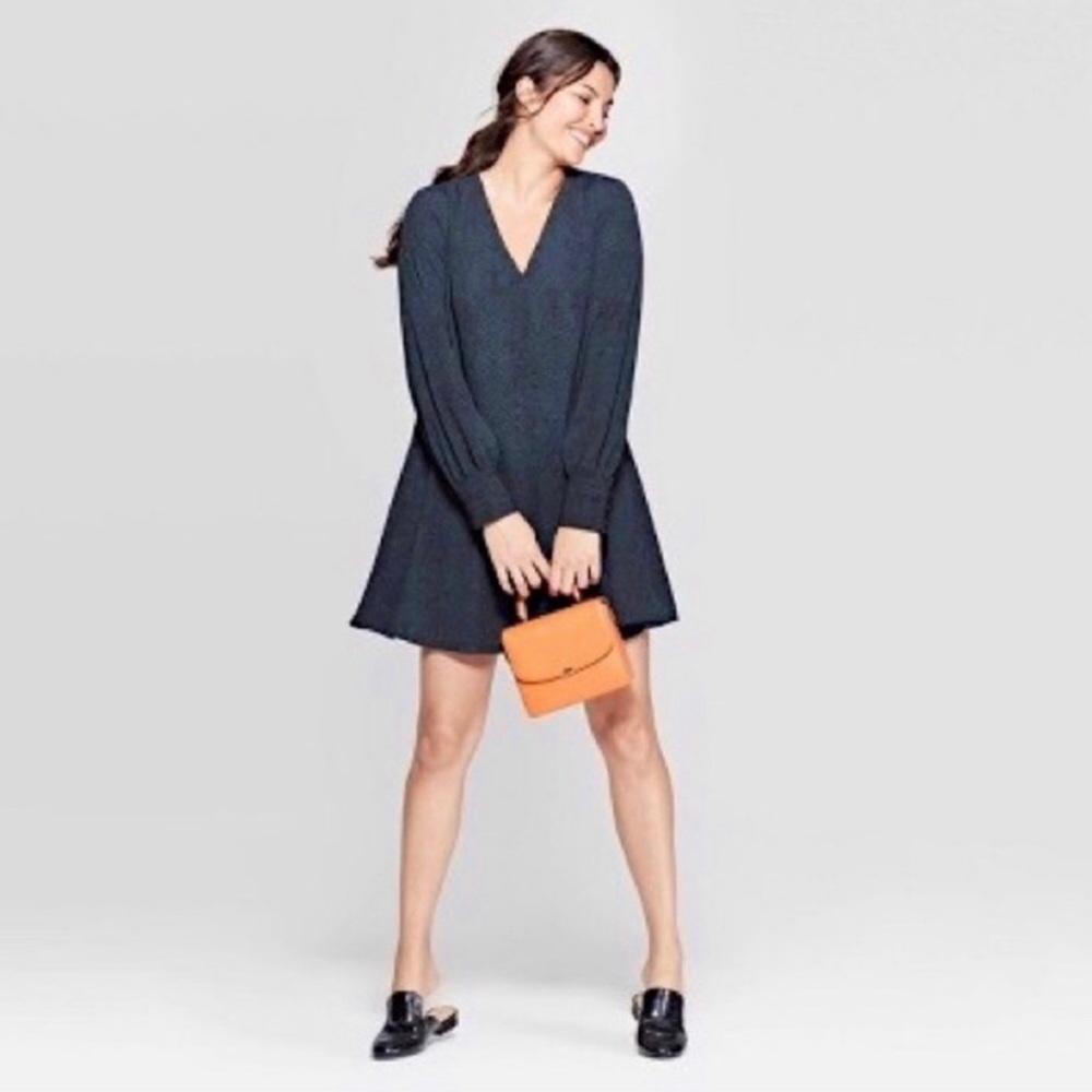 A New Day Dark Green Snake Print Dress